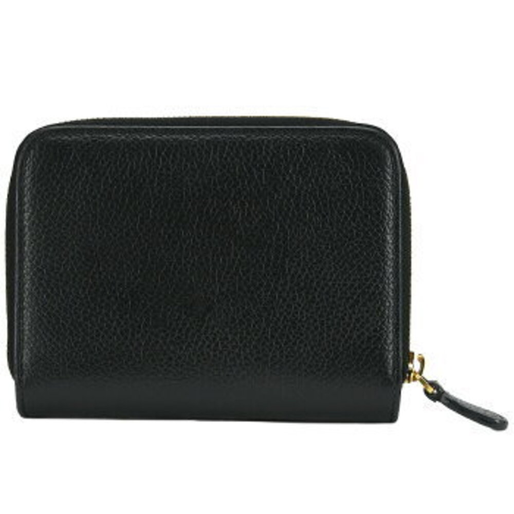 Balenciaga compact Bifold Wallet logo black Cash both leather